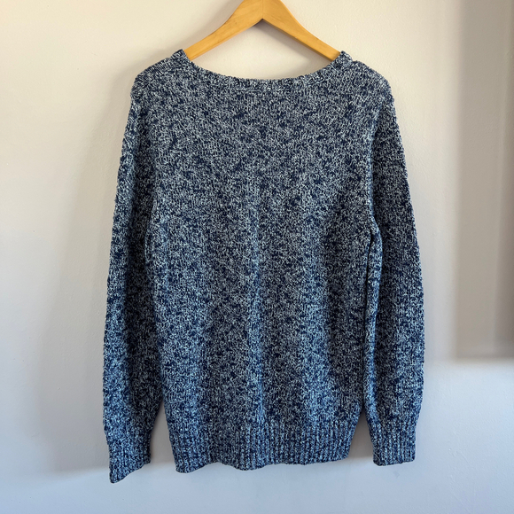 L.L. Bean | NWT Navy Blue Knit Long Sleeve Sweater - Picture 4 of 6